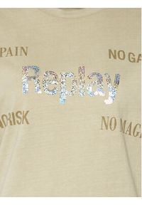 Replay T-Shirt W3072A.000.22658M Beżowy Regular Fit. Kolor: beżowy. Materiał: bawełna #6