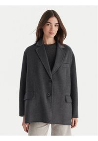 ViCOLO Płaszcz wełniany TF0005 Szary Regular Fit. Kolor: szary. Materiał: syntetyk #1