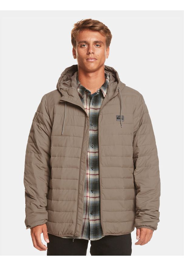 Quiksilver Kurtka przejściowa Scaly Hood Jckt EQYJK04008 Beżowy Regular Fit. Kolor: beżowy. Materiał: syntetyk