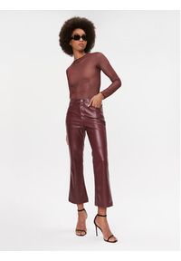 TwinSet - TWINSET Body 232TT2480 Bordowy Slim Fit. Kolor: czerwony. Materiał: syntetyk #4