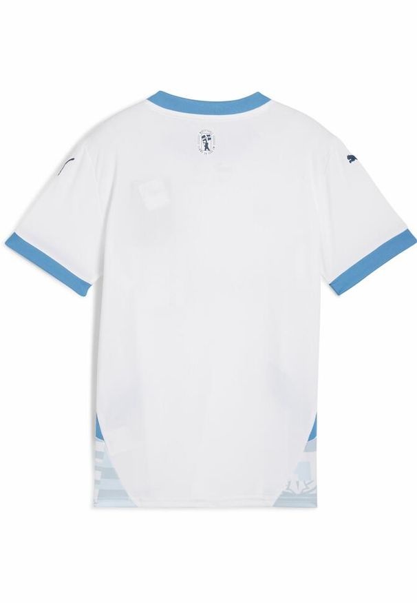 Puma - Młodzieżowa koszulka domowa Olympique Marsylia 24/25 PUMA White Bleu Azur Blue. Kolor: biały, wielokolorowy, niebieski