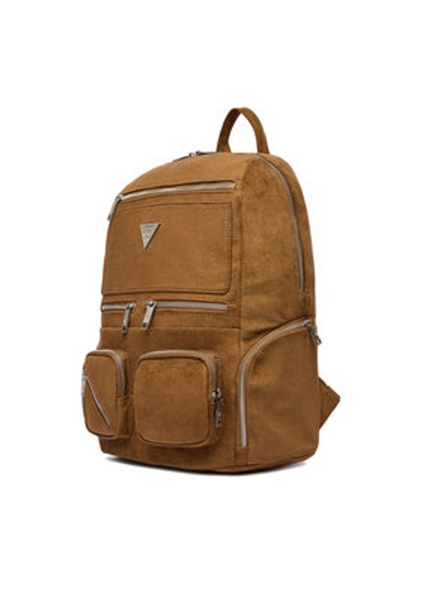 Guess Jeans Plecak CWBEO-GUESS-B-006-09 Brązowy. Kolor: brązowy. Materiał: skóra