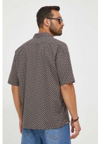 BOSS koszula męska kolor beżowy relaxed. Kolor: beżowy. Materiał: tkanina. Długość rękawa: krótki rękaw. Długość: krótkie #3