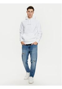 Calvin Klein Jeans Bluza Minimal Logo J30J327076 Biały Regular Fit. Kolor: biały. Materiał: syntetyk, bawełna
