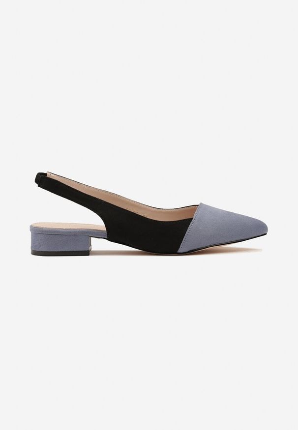 Renee - Czarne Sandały Typu Slingback z Wkładką ze Skóry Naturalnej Galindena. Okazja: na co dzień. Zapięcie: sprzączka. Kolor: czarny. Materiał: skóra. Sezon: lato. Obcas: na obcasie. Styl: klasyczny, elegancki, casual. Wysokość obcasa: średni
