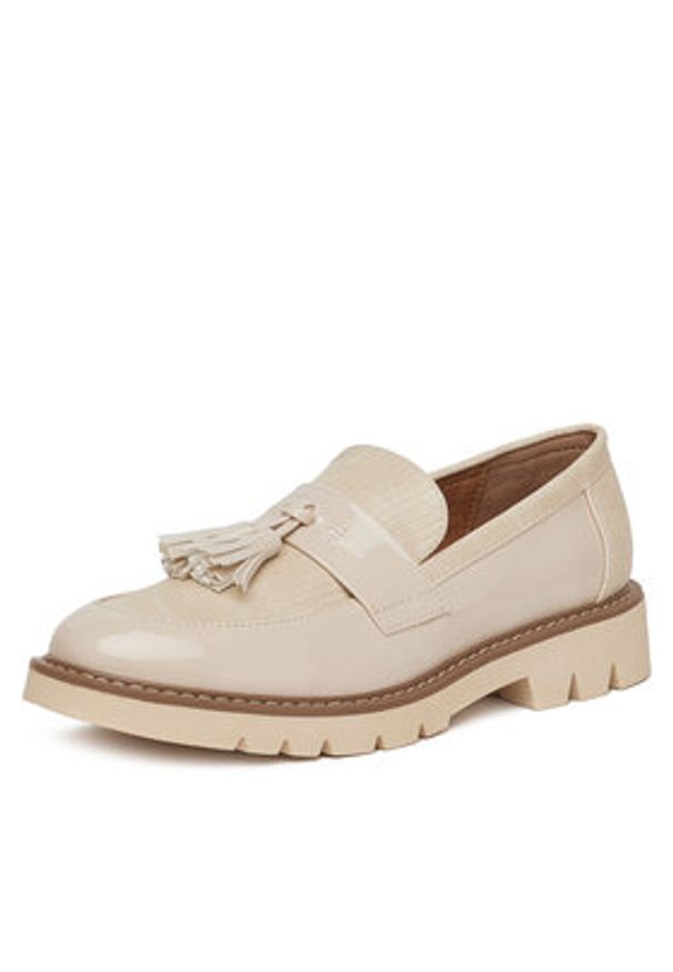 Clara Barson Loafersy WS6387-01 Beżowy. Kolor: beżowy. Materiał: skóra
