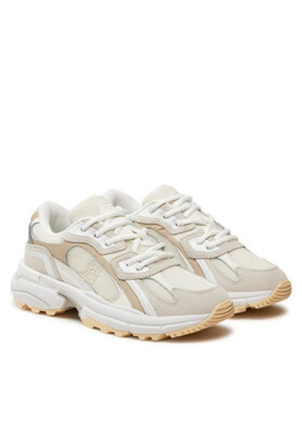 TOMMY HILFIGER - Tommy Hilfiger Sneakersy Modern Rugged Runner FW0FW08385 Beżowy. Kolor: beżowy. Materiał: materiał