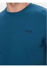 BOSS T-Shirt Waffle 50535892 Niebieski Regular Fit. Kolor: niebieski. Materiał: bawełna #5