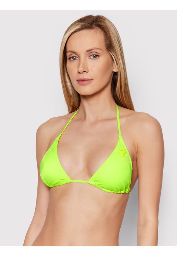 Góra od bikini Guess. Kolor: zielony. Materiał: syntetyk