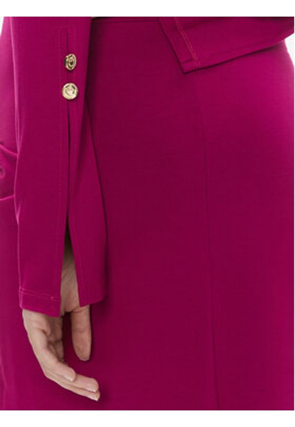 Pinko Sukienka koktajlowa Alpha 102367 A1DE Fioletowy Slim Fit. Kolor: fioletowy. Materiał: wiskoza. Styl: wizytowy