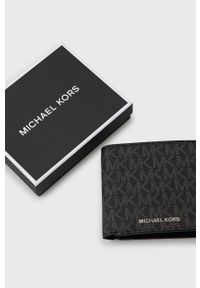 Michael Kors portfel 39F9LGYF5P męski kolor czarny. Kolor: czarny. Materiał: materiał #3