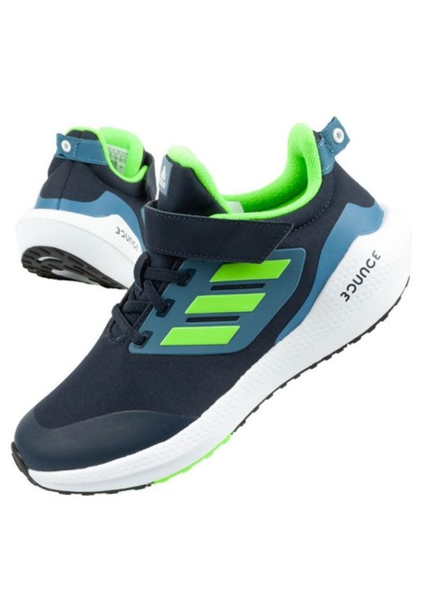 Adidas - Buty sportowe adidas EQ21 Run Jr GY4366 niebieskie. Zapięcie: rzepy. Kolor: niebieski. Materiał: guma, tkanina. Sport: bieganie