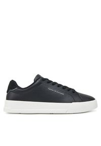 TOMMY HILFIGER - Tommy Hilfiger Sneakersy Th Court Lth Detail Ess FM0FM05367 Czarny. Kolor: czarny. Materiał: skóra #1