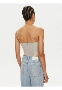 Patrizia Pepe Top 8C0729 A457-FE81 Szary Slim Fit. Kolor: szary. Materiał: syntetyk #3