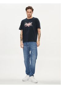 Pepe Jeans T-Shirt Clag PM509384 Granatowy Regular Fit. Kolor: niebieski. Materiał: bawełna