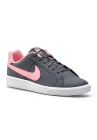 Buty do chodzenia dla dzieci Nike Court Royale GS. Kolor: szary. Materiał: materiał, syntetyk, tkanina, skóra. Szerokość cholewki: normalna. Model: Nike Court. Sport: turystyka piesza