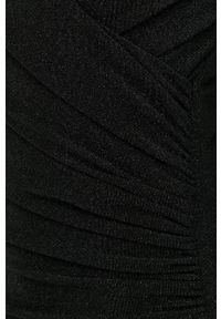 BARDOT - Bardot Sukienka kolor czarny mini dopasowana. Kolor: czarny. Materiał: dzianina, materiał. Długość rękawa: długi rękaw. Typ sukienki: dopasowane. Długość: mini