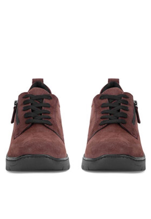 Go Soft Półbuty WI23-REBECA-21 Bordowy. Kolor: czerwony. Materiał: skóra, zamsz