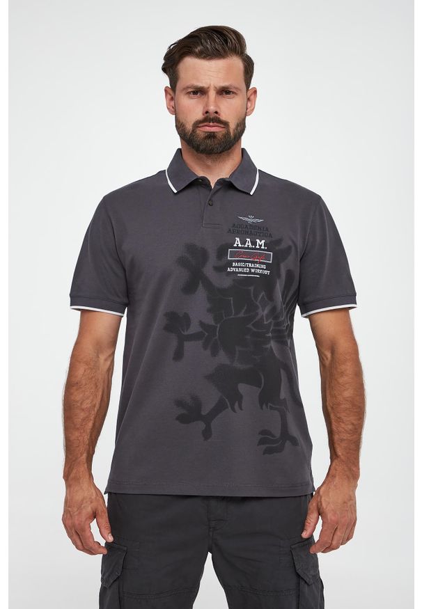 Aeronautica Militare - Polo męskie AERONAUTICA MILITARE. Typ kołnierza: polo