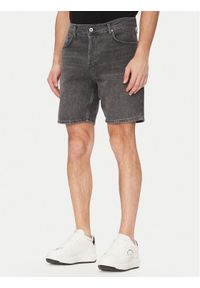Karl Lagerfeld Jeans Szorty jeansowe A2M10084 Szary Relaxed Fit. Kolor: szary. Materiał: bawełna