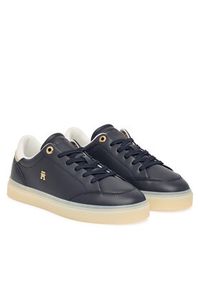 TOMMY HILFIGER - Tommy Hilfiger Sneakersy Th Chic Sneaker Elevated FW0FW09400 Granatowy. Kolor: niebieski. Materiał: skóra #4