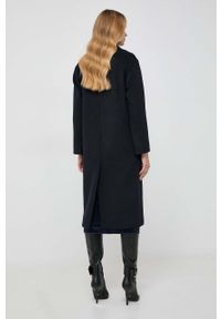 MAX&Co. płaszcz z domieszką wełny kolor granatowy przejściowy oversize. Kolor: niebieski. Materiał: wełna. Styl: klasyczny #6