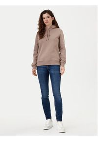 Calvin Klein Jeans Bluza Monologo J20J223536 Beżowy Regular Fit. Kolor: beżowy. Materiał: syntetyk, bawełna