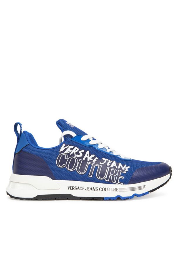 Versace Jeans Couture Sneakersy 78YA3SA9 Niebieski. Kolor: niebieski. Materiał: materiał