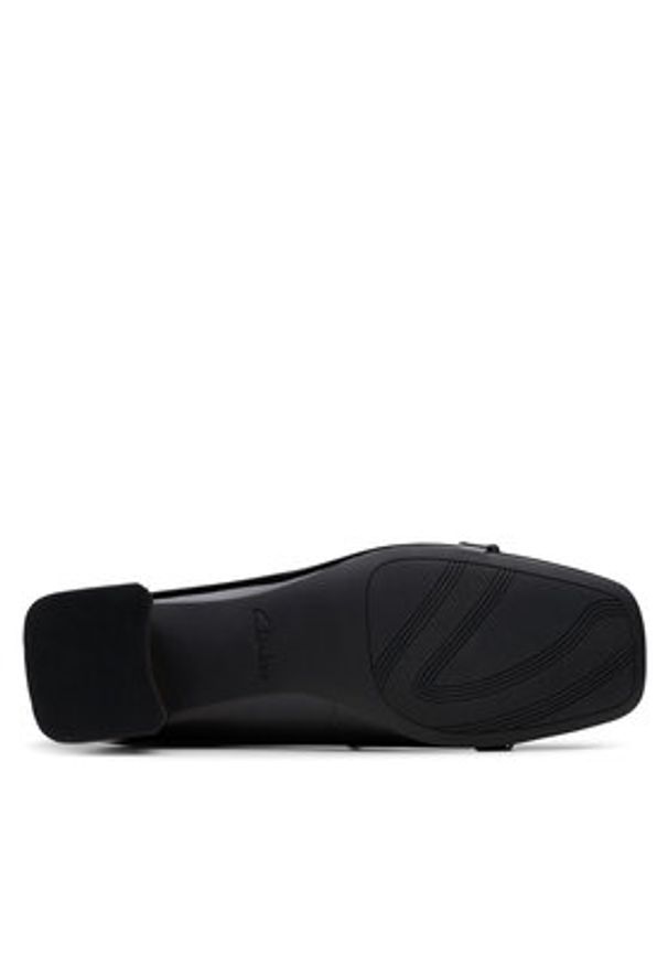Clarks Czółenka Nyta45 Court 26181317 Czarny. Kolor: czarny. Materiał: lakier, skóra