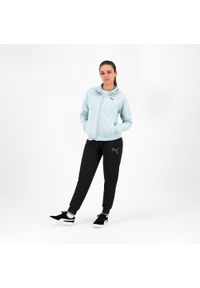 Bluza z kapturem damska Puma Gym & Pilates. Typ kołnierza: kaptur. Kolor: niebieski. Materiał: poliester, bawełna. Sport: joga i pilates