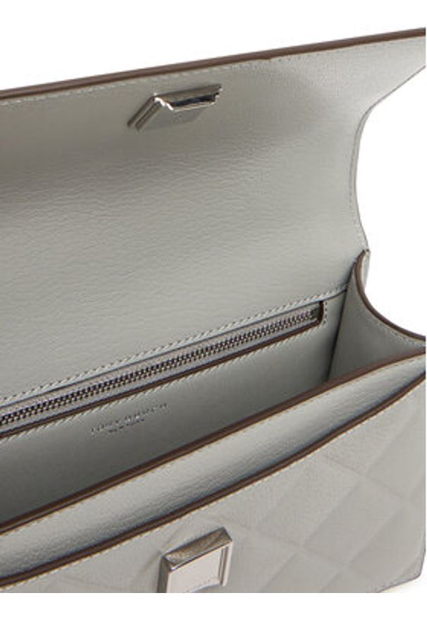 Tory Burch Torebka Fleming Small Convertible Shoulder Bag 164800 Szary. Kolor: szary. Materiał: skórzane