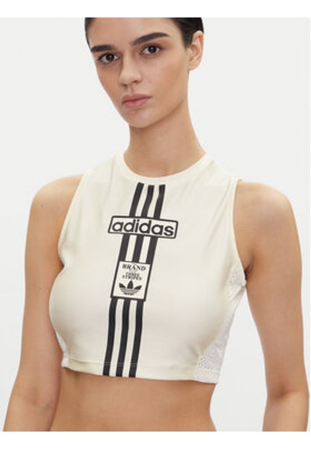Adidas - adidas Top Adibreak JD0103 Écru Slim Fit. Materiał: syntetyk