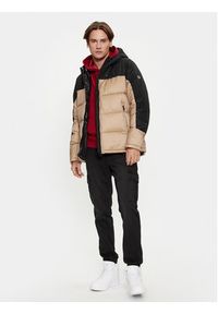 Champion Kurtka przejściowa Hooded Jacket 219190 Beżowy Regular Fit. Kolor: beżowy. Materiał: syntetyk #3