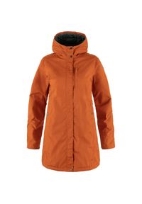 Fjällräven - Kurtka uniwersalna damska Fjallraven Kiruna. Typ kołnierza: kaptur. Kolor: czerwony. Materiał: syntetyk. Długość: długie