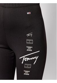 Tommy Jeans Szorty sportowe Logo Repeat Cycle DW0DW12057 Czarny Slim Fit. Kolor: czarny. Materiał: syntetyk