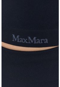 Max Mara Leisure top damski kolor granatowy. Kolor: niebieski. Materiał: materiał, dzianina #3