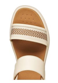 Geox Sandały D Camalei D650ND 05411 C1122 Écru. Materiał: skóra #6