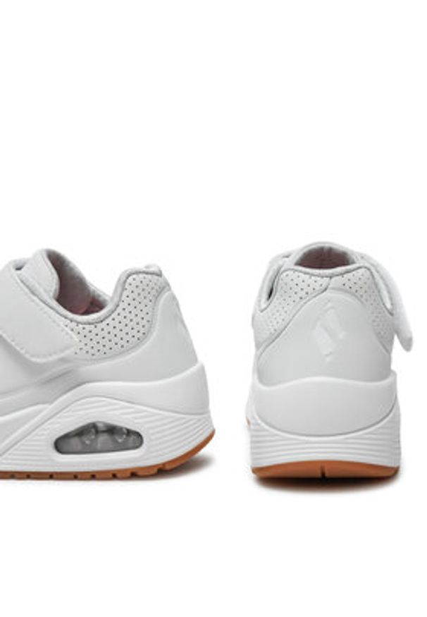 skechers - Skechers Sneakersy Air Blitz 403673L/WHT Biały. Kolor: biały. Materiał: skóra