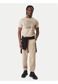 Guess T-Shirt Z6RI06 I3Z14 Beżowy Regular Fit. Kolor: beżowy. Materiał: bawełna #4