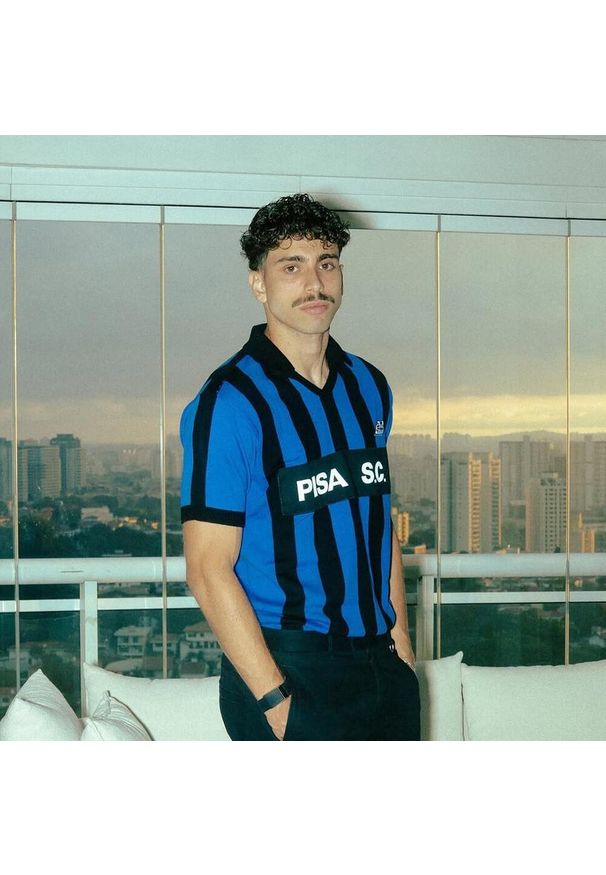 COPA FOOTBALL - Pisa S.C. retro koszulka piłkarska z sezonu 1986–87. Kolor: niebieski. Sport: piłka nożna