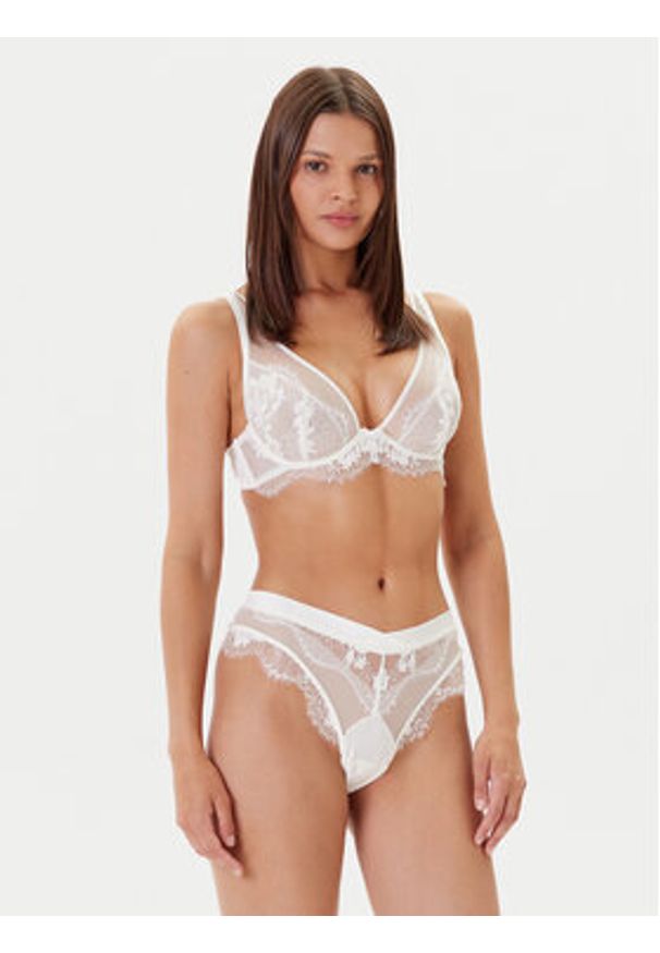Hunkemöller Biustonosz z fiszbiną Tiah 302395 Biały. Kolor: biały. Materiał: syntetyk