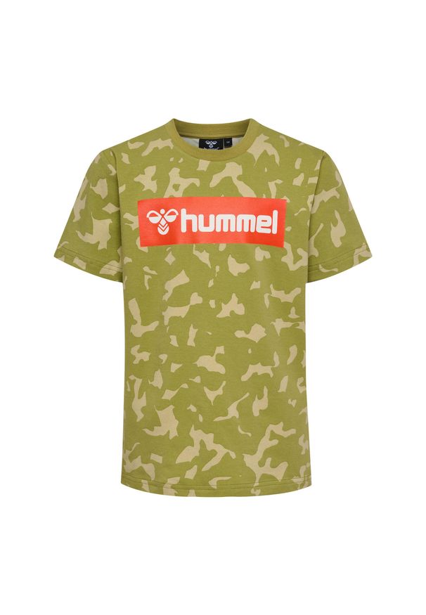 Koszulka dla dzieci Hummel Rush Aop. Kolor: zielony. Materiał: jersey. Sport: joga i pilates