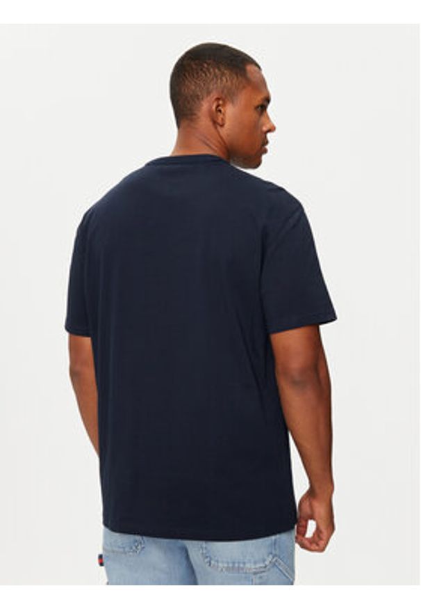 Tommy Jeans T-Shirt DM0DM19687 Granatowy Regular Fit. Kolor: niebieski. Materiał: bawełna