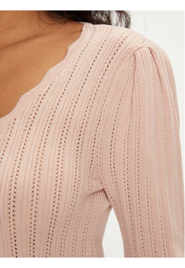 only - ONLY Sweter Meddi 15311544 Różowy Regular Fit. Kolor: różowy. Materiał: syntetyk