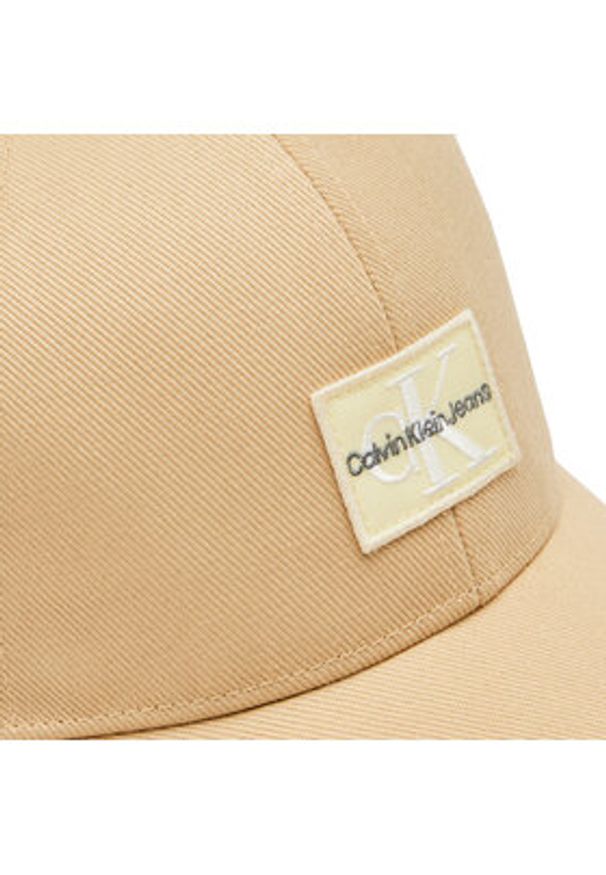 Calvin Klein Jeans Czapka z daszkiem Mono Logo Patch Cap K60K612381 Beżowy. Kolor: beżowy. Materiał: materiał
