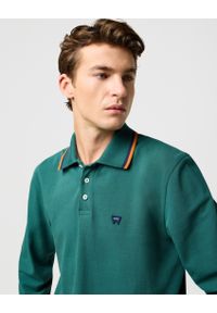 Wrangler - MESKA KOSZULKA POLO WRANGLER LS POLO SHIRT BISTRO GREEN 112371507. Typ kołnierza: polo #5