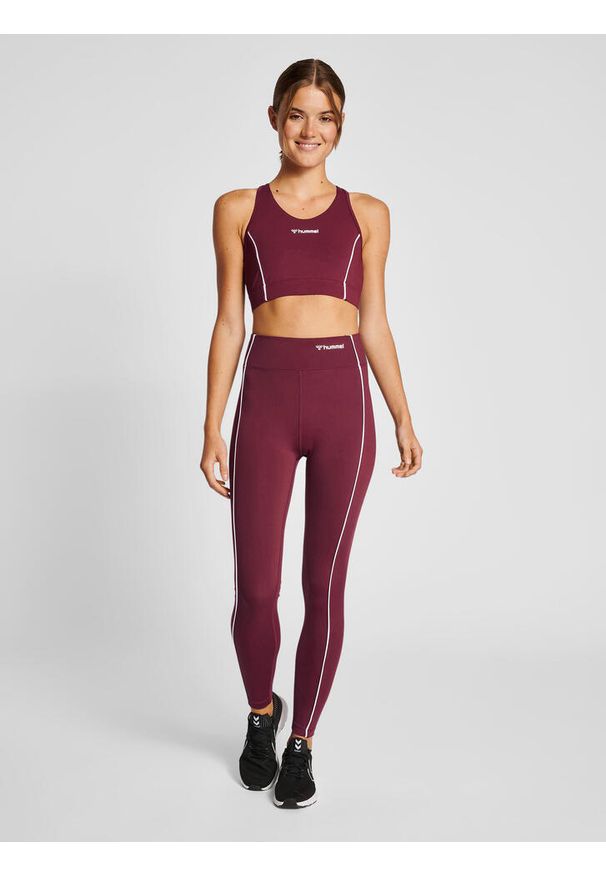 Legginsy damskie Hummel Mt Flash. Kolor: brązowy