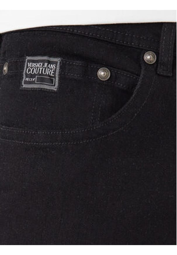 Versace Jeans Couture Jeansy 80GAB5RE CDW00 Czarny Straight Fit. Kolor: czarny