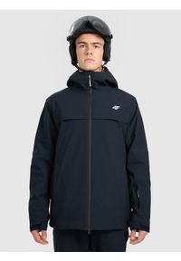4f - 4F Kurtka narciarska membrana 8000 męska - czarna S. Kolor: czarny. Materiał: poliester, materiał. Sezon: zima #1