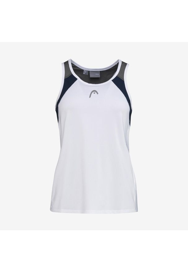 Head - Koszulka bez rękawów damska CLUB 22 Tank Top. Kolor: niebieski, biały, wielokolorowy. Materiał: materiał, poliester, jersey. Długość rękawa: bez rękawów. Wzór: aplikacja. Sport: tenis
